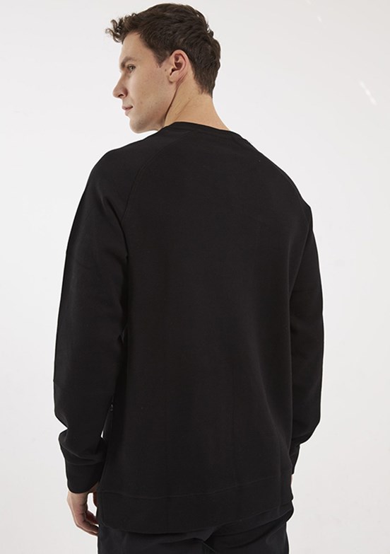 THE CROW Siyah Unisex O Yaka Sweatshirt
