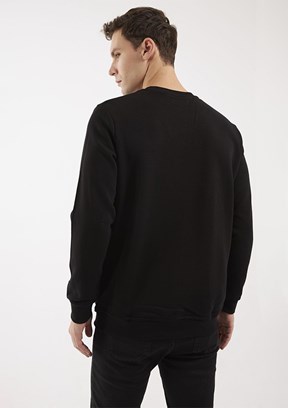 THE CROW Siyah Unisex O Yaka Sweatshirt