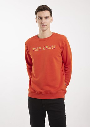 THE CROW Turuncu Unisex O Yaka Sweatshirt