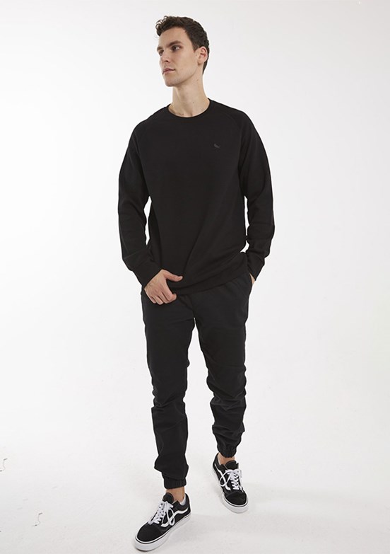 THE CROW Siyah Unisex O Yaka Sweatshirt