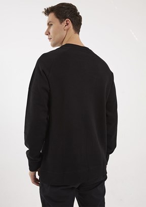 THE CROW Siyah Unisex O Yaka Sweatshirt