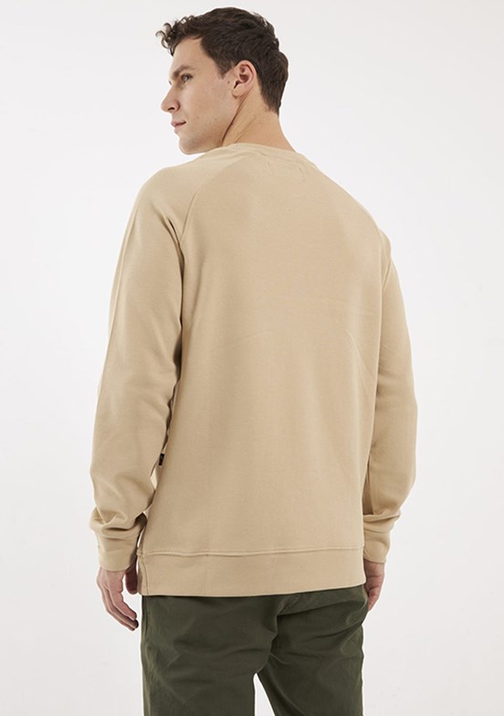 THE CROW Bej Unisex O Yaka Sweatshirt