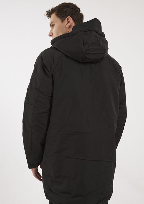 THE CROW - TC5103 Unisex Siyah Kapüşonlu Mont
