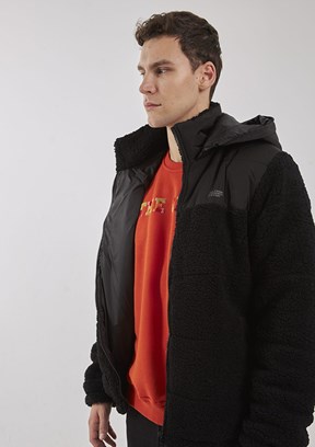 THE CROW Siyah Unisex Peluş Mont