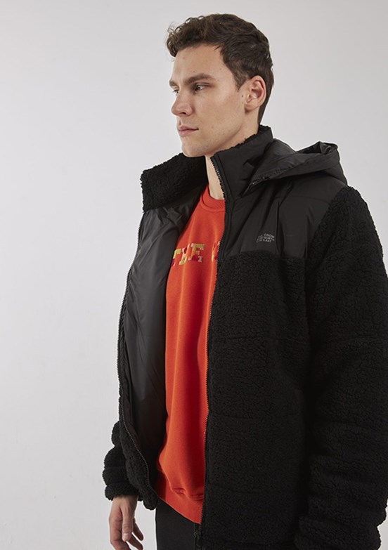 THE CROW Siyah Unisex Peluş Mont