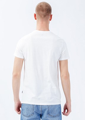 THE CROW - TC4603 Erkek Beyaz Basic T-Shirt