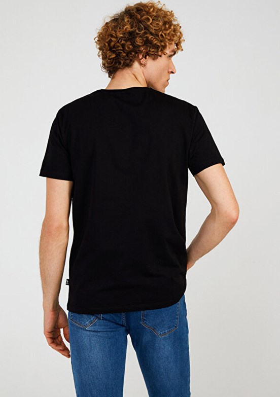 THE CROW - TC4603 Erkek Siyah Basic T-Shirt