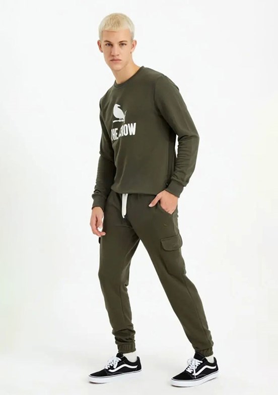 THE CROW Yeşil Unisex Tek Alt Eşofman