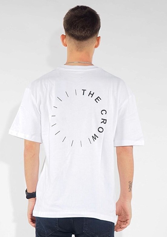THE CROW The Crow Time - TC9004 Erkek Beyaz Relax T-Shirt