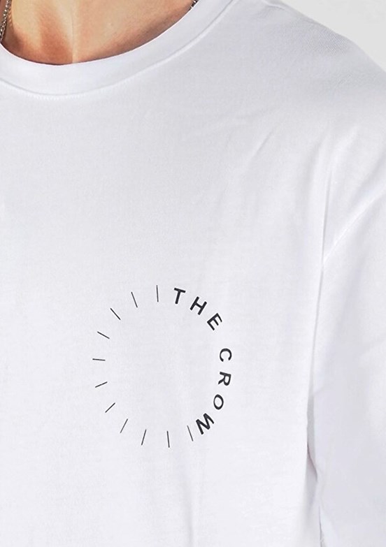 THE CROW The Crow Time - TC9004 Erkek Beyaz Relax T-Shirt