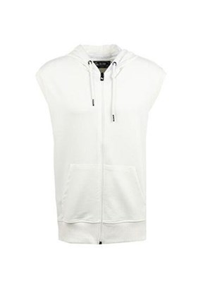 THE CROW Beyaz Unisex Örme Yelek