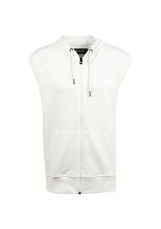 THE CROW Beyaz Unisex Örme Yelek