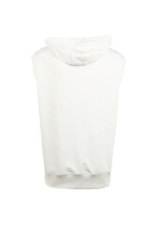 THE CROW Beyaz Unisex Örme Yelek