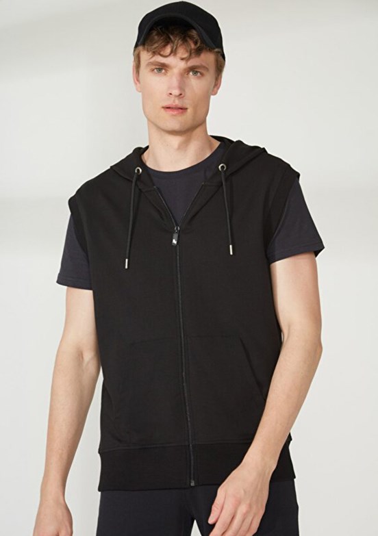 THE CROW Siyah Unisex Örme Yelek