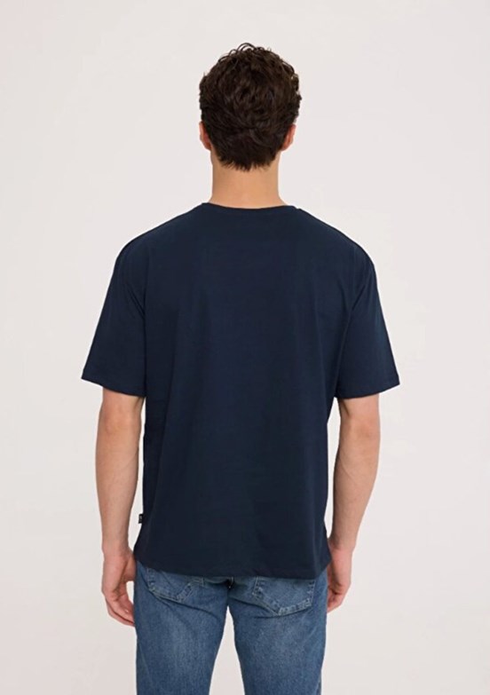 THE CROW - TC9010 Unisex Koyu Lacivert Relax T-Shirt