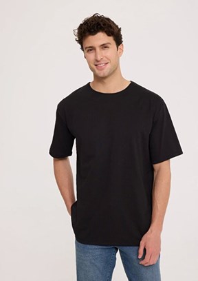 THE CROW - TC9010 Unisex Siyah Relax T-Shirt