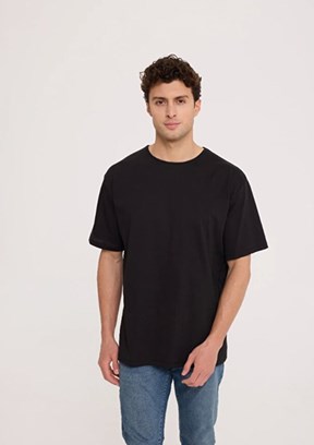 THE CROW - TC9010 Unisex Siyah Relax T-Shirt