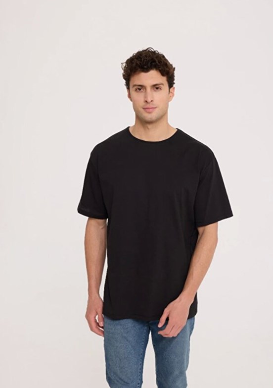 THE CROW - TC9010 Unisex Siyah Relax T-Shirt