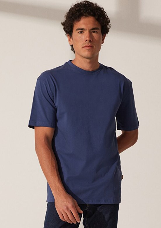 THE CROW - TC9010 Unisex Lacivert Relax T-Shirt