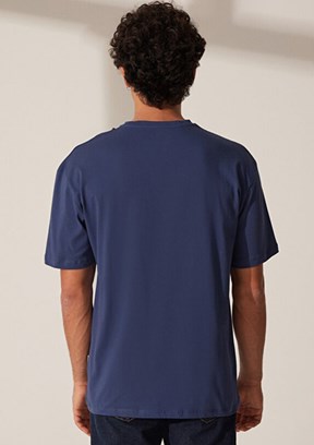 THE CROW - TC9010 Unisex Lacivert Relax T-Shirt