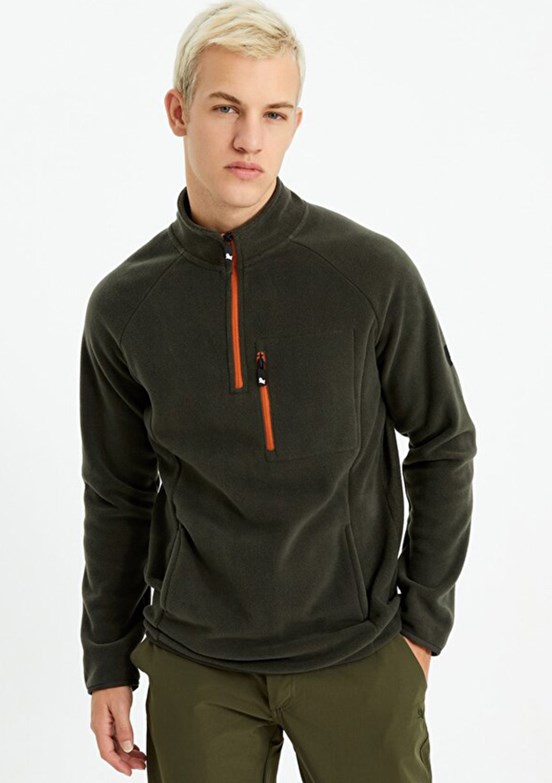 THE CROW Yeşil Unisex Polar Mont