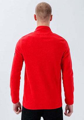 THE CROW Kırmızı Unisex Polar Mont