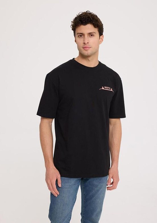 THE CROW - TC9022 Unisex Siyah Relax T-Shirt