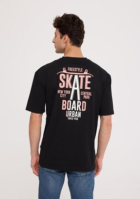 THE CROW - TC9022 Unisex Siyah Relax T-Shirt