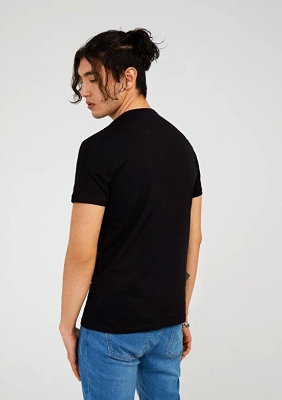 THE CROW Game - TC7123 Erkek Siyah Baskılı T-Shirt