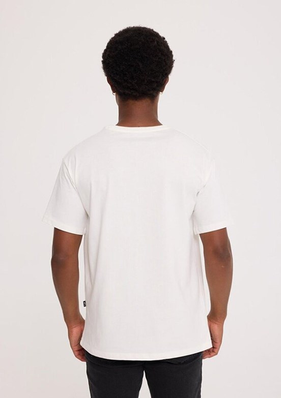 THE CROW Sun - TC9032 Erkek Beyaz Basic T-Shirt