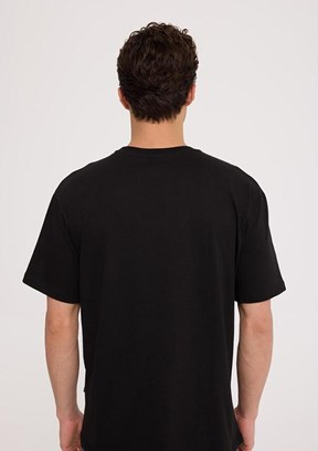 THE CROW Sun - TC9032 Erkek Siyah Basic T-Shirt