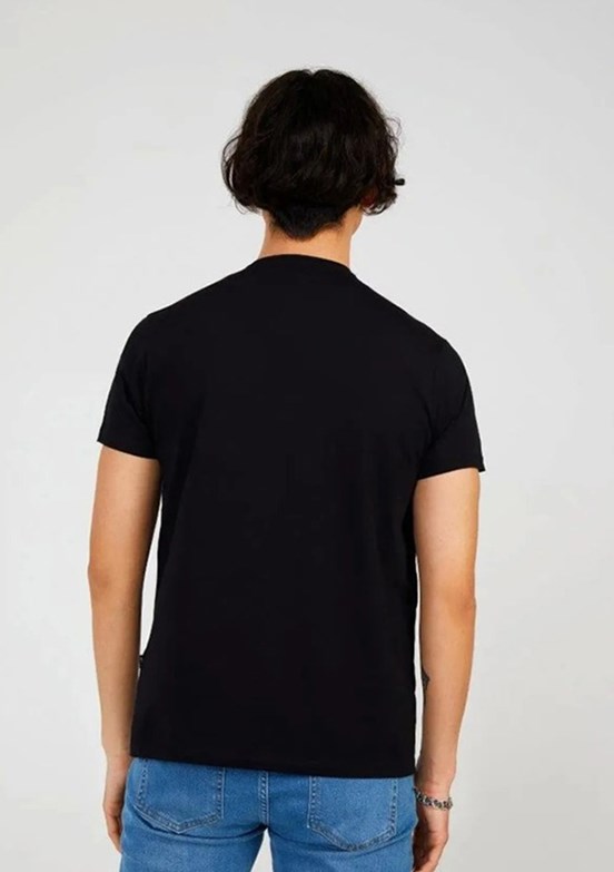 THE CROW Frog - TC7127 Erkek Siyah Baskılı T-Shirt