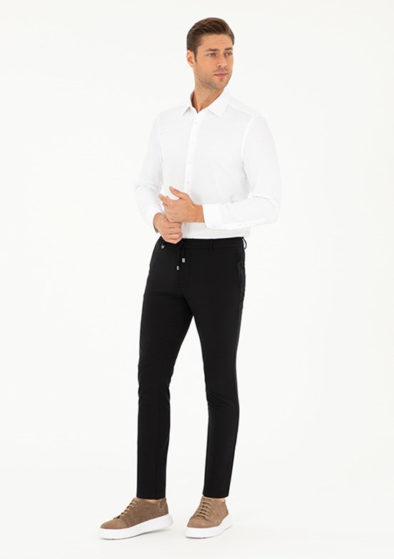 PİERRE CARDİN Siyah Erkek Regular Pantolon