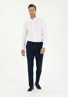 PİERRE CARDİN Erkek Lacivert Regular Pantolon