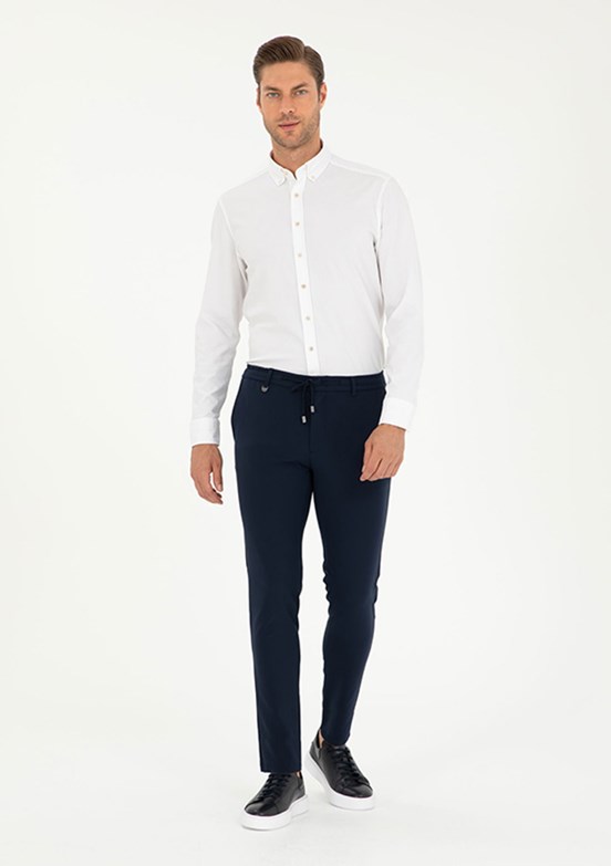 PİERRE CARDİN Erkek Lacivert Regular Pantolon