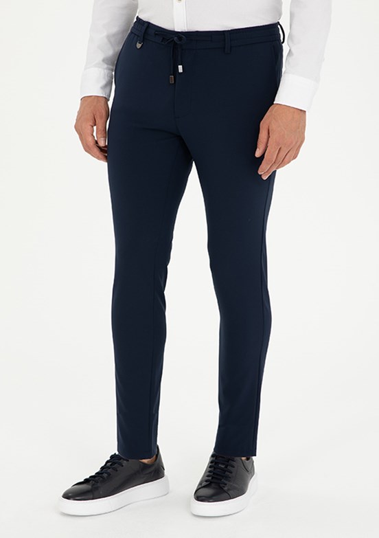 PİERRE CARDİN Erkek Lacivert Regular Pantolon