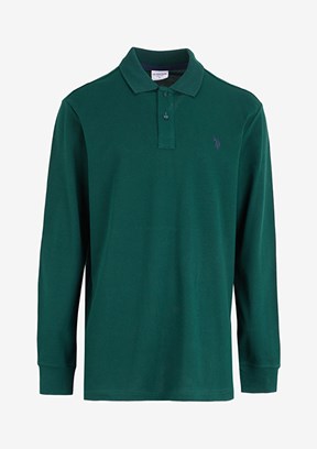 US POLO ASSN Yeşil Erkek Basic Sweatshirt