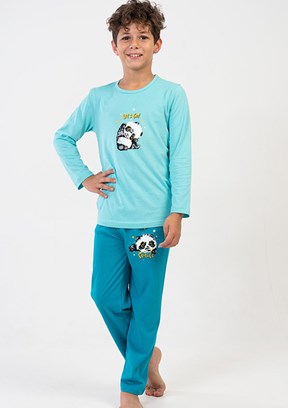 VİENETTA Yeşil Erkek Çocuk Pijama Takımı
