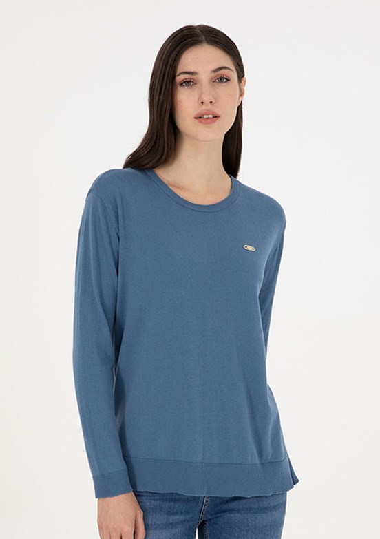 US POLO ASSN Mavi Kadın Basic Kazak