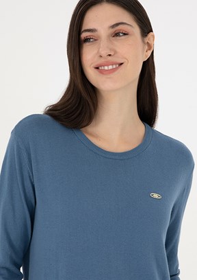 US POLO ASSN Mavi Kadın Basic Kazak