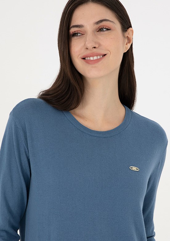 US POLO ASSN Mavi Kadın Basic Kazak