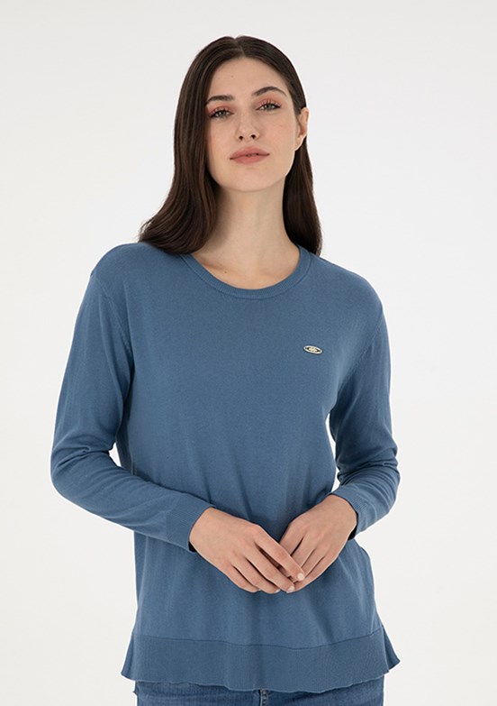 US POLO ASSN Mavi Kadın Basic Kazak