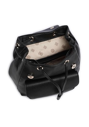 GUESS CRESIDIA SMALL FLAP - HWBG9349310 Kadın Siyah Sırt Çantası