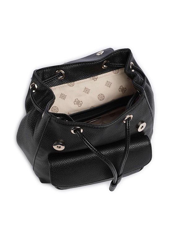 GUESS CRESIDIA SMALL FLAP - HWBG9349310 Kadın Siyah Sırt Çantası