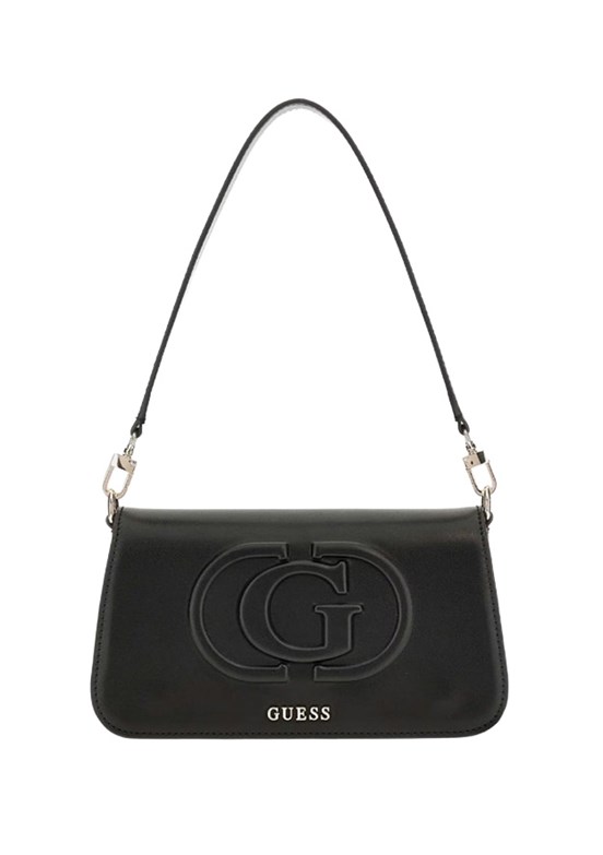 GUESS ECO MIETTA FLAP SHOU - HWEVG951320 Kadın Siyah Omuz Çantası