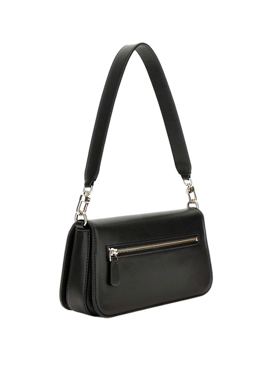 GUESS ECO MIETTA FLAP SHOU - HWEVG951320 Kadın Siyah Omuz Çantası