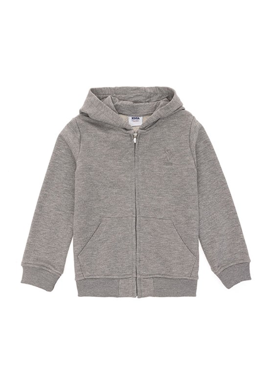 US POLO ASSN Gri Erkek Çocuk Basic Sweatshirt