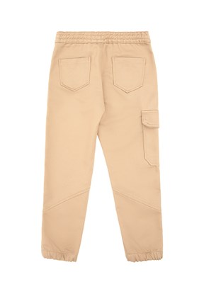 US POLO ASSN Bej Kız Çocuk Mom Pantolon