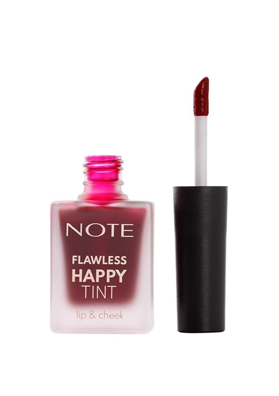 NOTE BLFlawless Happy Tint Lip & Cheek 02 Wild Cherry Dudak ve Yanak Renklendirici Likit Allık - Mor