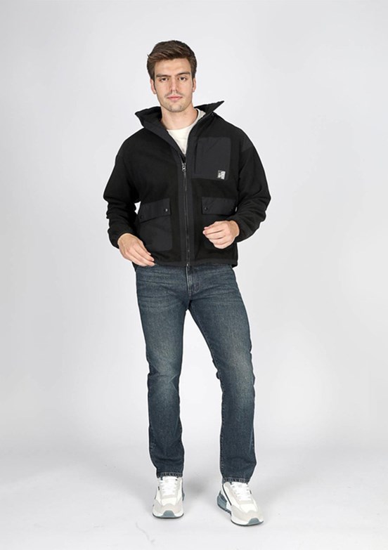 LEE COOPER Ewan Siyah Erkek Polar Mont